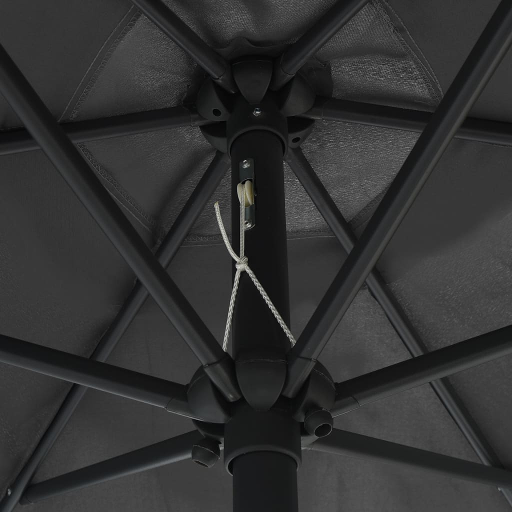 vidaXL Sonnenschirm mit Aluminium-Mast 270x246 cm Anthrazit