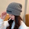 Solid Color Winter Warm Hat Streetwear Cap High Elastic Ultra-Thick Unisex Autumn Winter Knitted Beanie Accessories