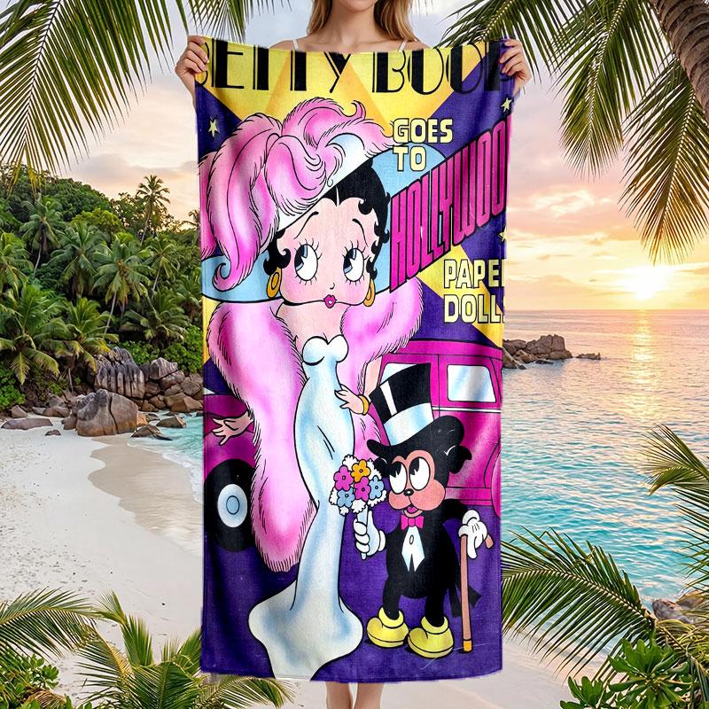 Large Beach Towel Quick Dry Absorbent Towel For Beach IndoorBetty Boop
