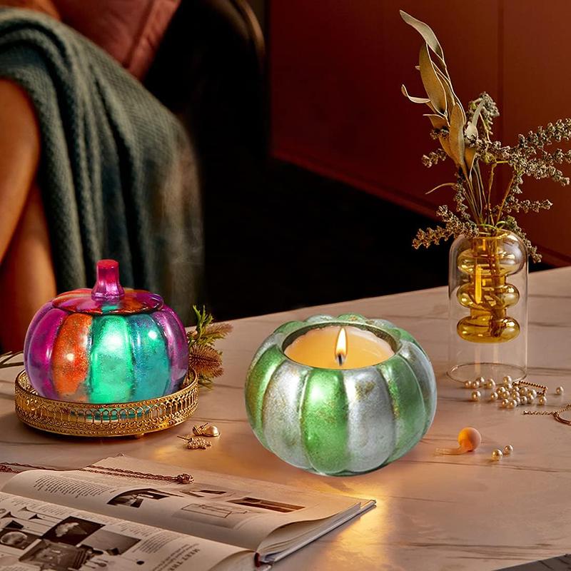 WTEMPO Pumpkin Jar Resin Molds Halloween Storage Box Silicone Molds DIY Epoxy Casting Mold with Lid Mold Candle Holder Item Container Making Molds