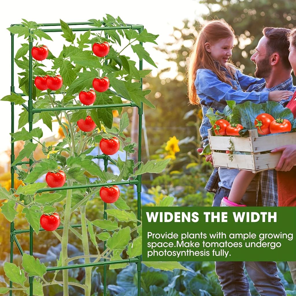 Plant Climbing Trellis for Tomatoes, Cucumbers, Beans - Durable Green Garden Support, Easy Assembly