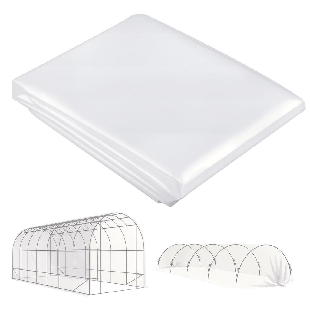 Greenhouse Cover Made of PE, Tarp for Covering Plants, UV Resistant, Waterproof, FILM ONLY 7 x 8 m