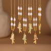 Elegant Pearls Fish Pendant Necklace In Silver Or Gold For Daily Wear And Gift Giving