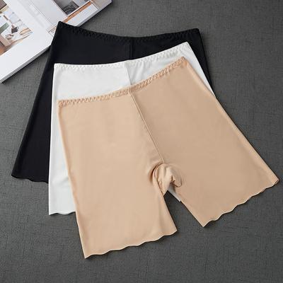 Calcinha de segurança feminina, shorts, calças sem costura, nylon, cintura baixa, fina, anti-vazio, shorts, calças, roupa íntima feminina, saia, shorts