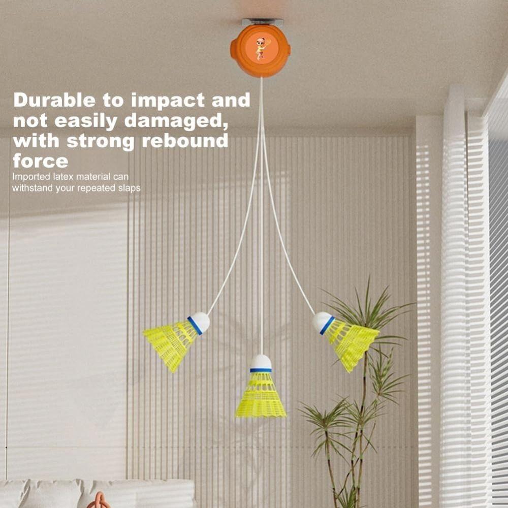 3-pack Badminton Trainer Set Automatic Rebound Adjustable Single Player Badminton Lightweight Durable