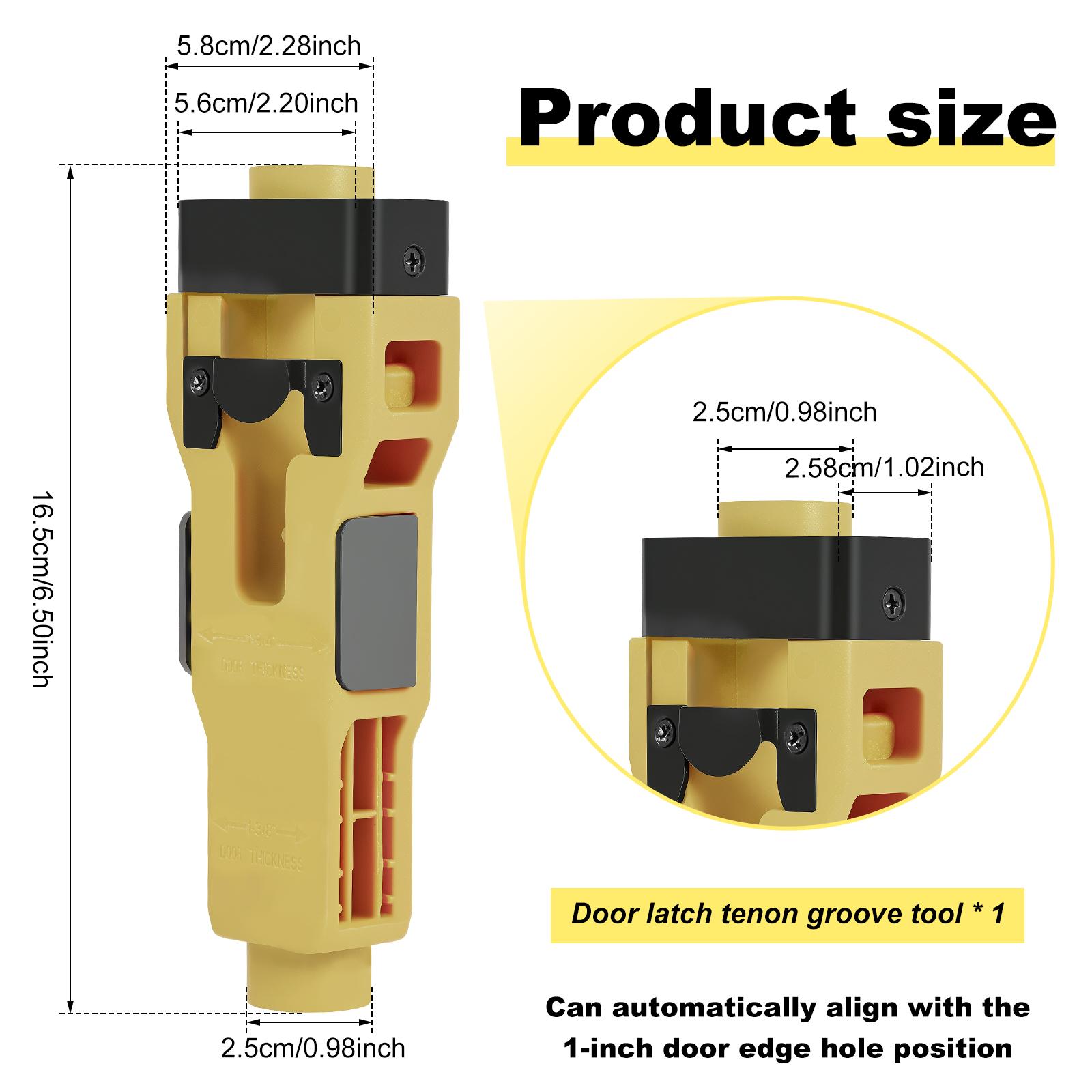 

Инструмент для врезки дверной защелки Прецизионная разметка и долбление Установка дверной защелки для деревянной двери толщиной 1-3/8 или 1-3/4 Дверная защелка