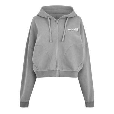 Jack Wills Womens/Ladies Washed Ribbed Cuff Sweat Jacket