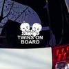Twins On Board Waterproof Car Styling Decal Sticker Vehicle Windows Decoration