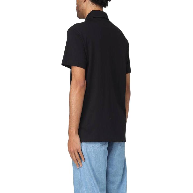 Emporio Armani Logo Solid Color Short Sleeve Polo Shirt Men tops Black EM000571-AF12331-UC001