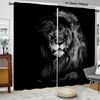 Blackout Curtain 2 Panel Suit   3D Lion Printing Blackout Curtain Home Living Room Bedroom Decoration Multi Size Optional