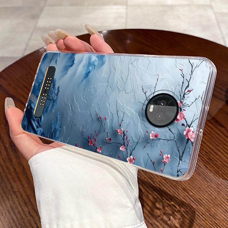 Jelly Casing For Motorola Moto Z3 Play Funda Coque Clear Silicone Soft TPU Back Cover Cute Cat Rabbit Heart Protective Case Capa