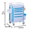 ABS Multifunctional Anesthesia and Infusion Emergency Cart with Five Drawers
