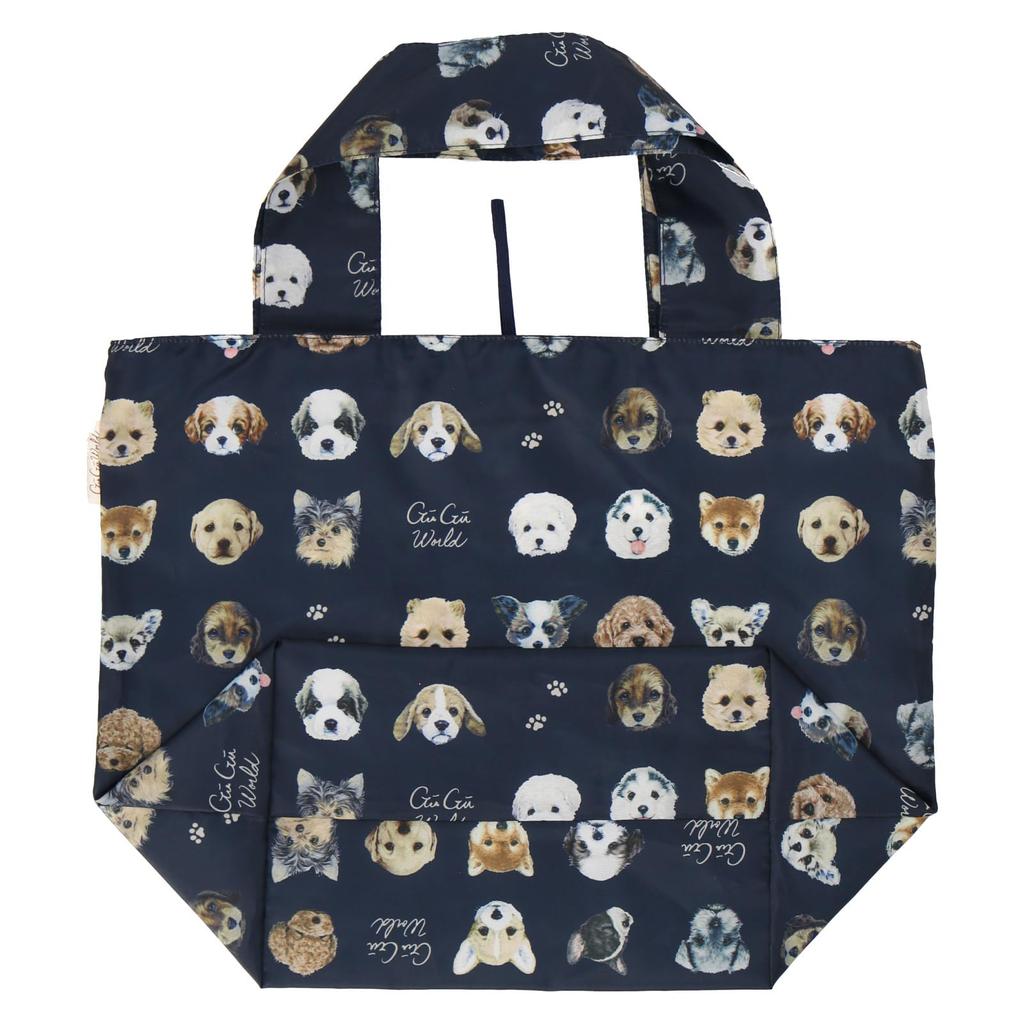 Folding Bag 36501504 Eco Bag for Cats 36501504B Navy 41cm wide x 32cm long x 17cm deep Handle width 5cm Length 30cm [GooGoo World] Women, Dogs, [B]