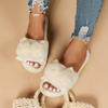 Women Slippers Fashion Comfort Flat Slippers Women Trend Anti-slip Wear Comfortable Soft Sole Fluffy Flat Sandals Slides Women