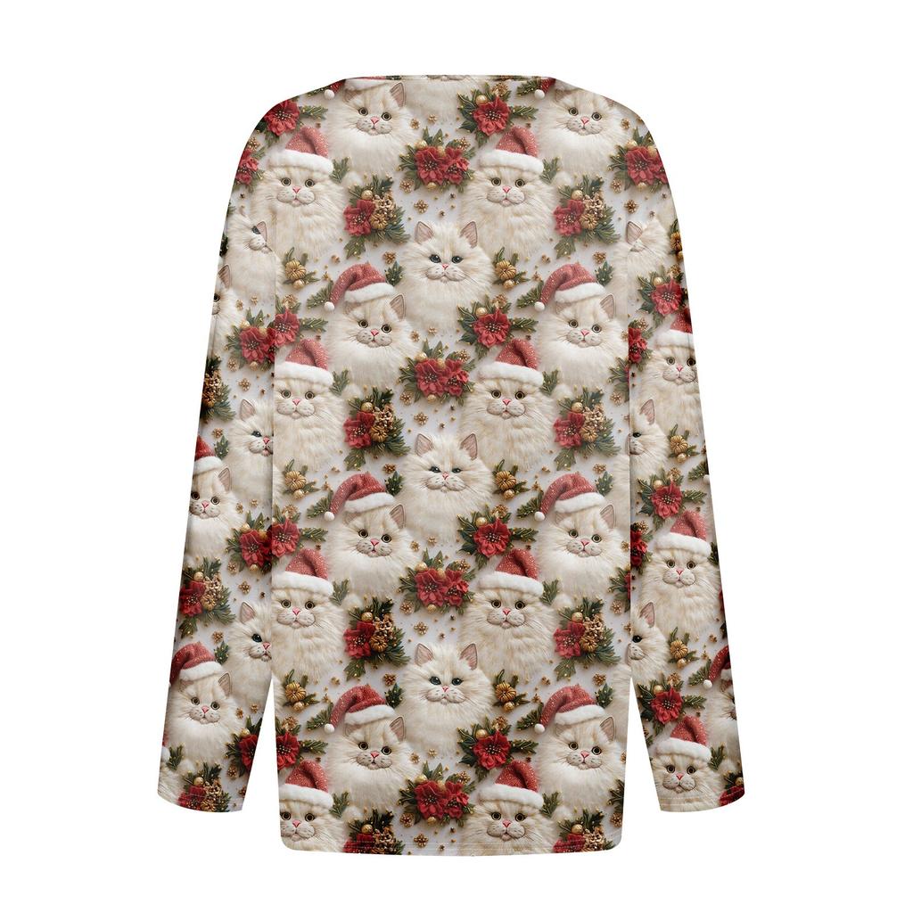 Sieviešu T krekla poga ar ziedu apdruku ar garām piedurknēm ikdienas nedēļas nogales modes pamata V veida kakla izgriezuma parastais tops