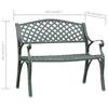Vidaxl Garden Bench, 102 Cm, Cast Aluminum, Green