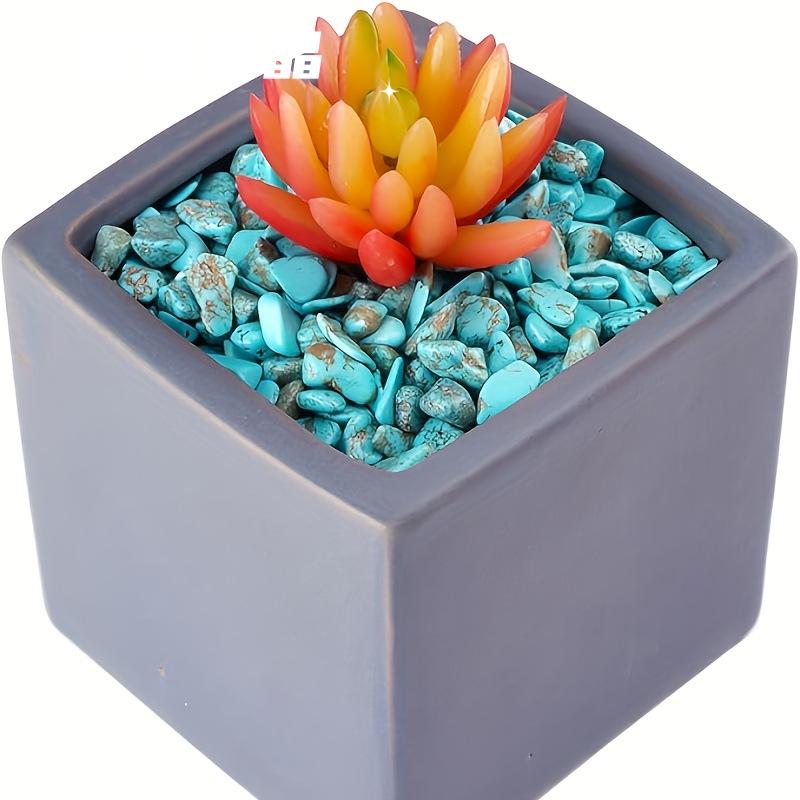 Zerstoßener natürlicher Türkisstein zur Reinigung, Entmagnetisierung und Dekoration in Aquarien, Blumentöpfen oder für Buddha-Opfergaben