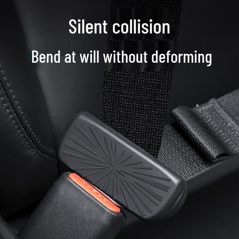 Silicone Seat Belt Cover for Tesla Model Y/3 - Noise Reduction & Decorative Accessory