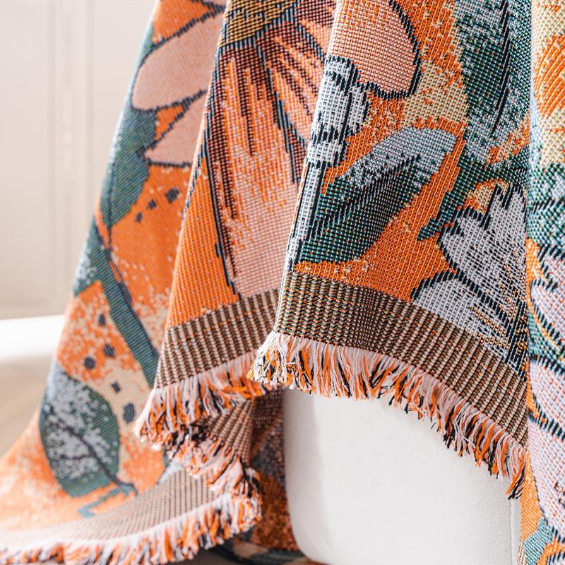 Nordic style sofa cushion, universal in all seasons, summer seat cushion towel, straight row cover cover cloth towel, backrest blanket