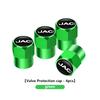 4pcs Car Tire Valve Caps Wheel Air Stem Cap Cover Accessories For JAC Vapour Refine J3 J2 S5 A5 J5 J6 J4 Vapour S2 T8