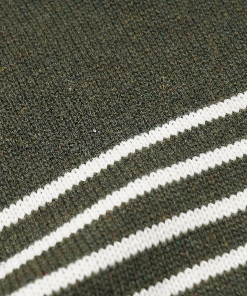 FRIZMWORKS Wool Stripe Relax Knit _ Olive