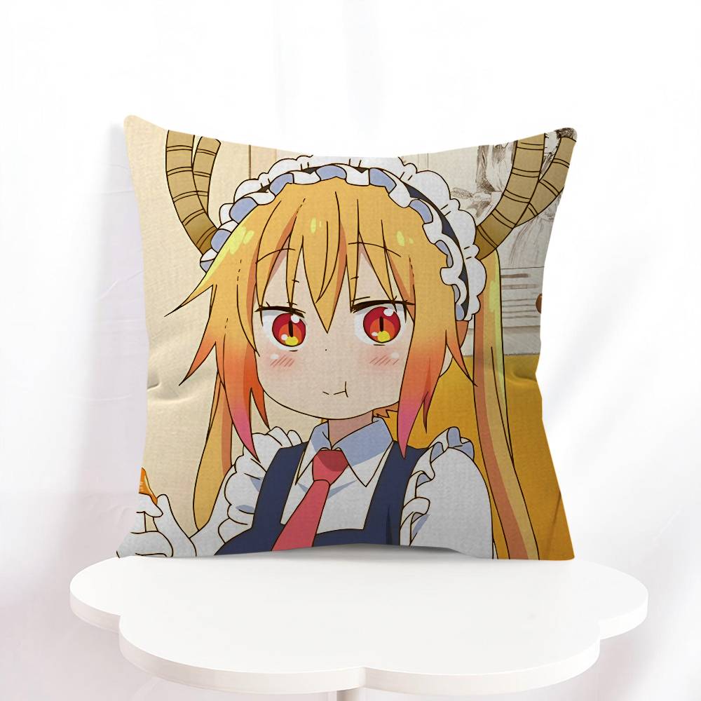 

Tohru Cartoon Cushion Cover Inches Farmhouse Decor Home Throw Pillow Covers For Couch Decorations 16x16Inch