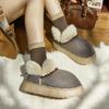 Women Winter Snow Boots Cozy Faux Fur Suede Thick Sole Platform Keep Warm Fluffy Anti-slip Light Platform Ladies Shoes