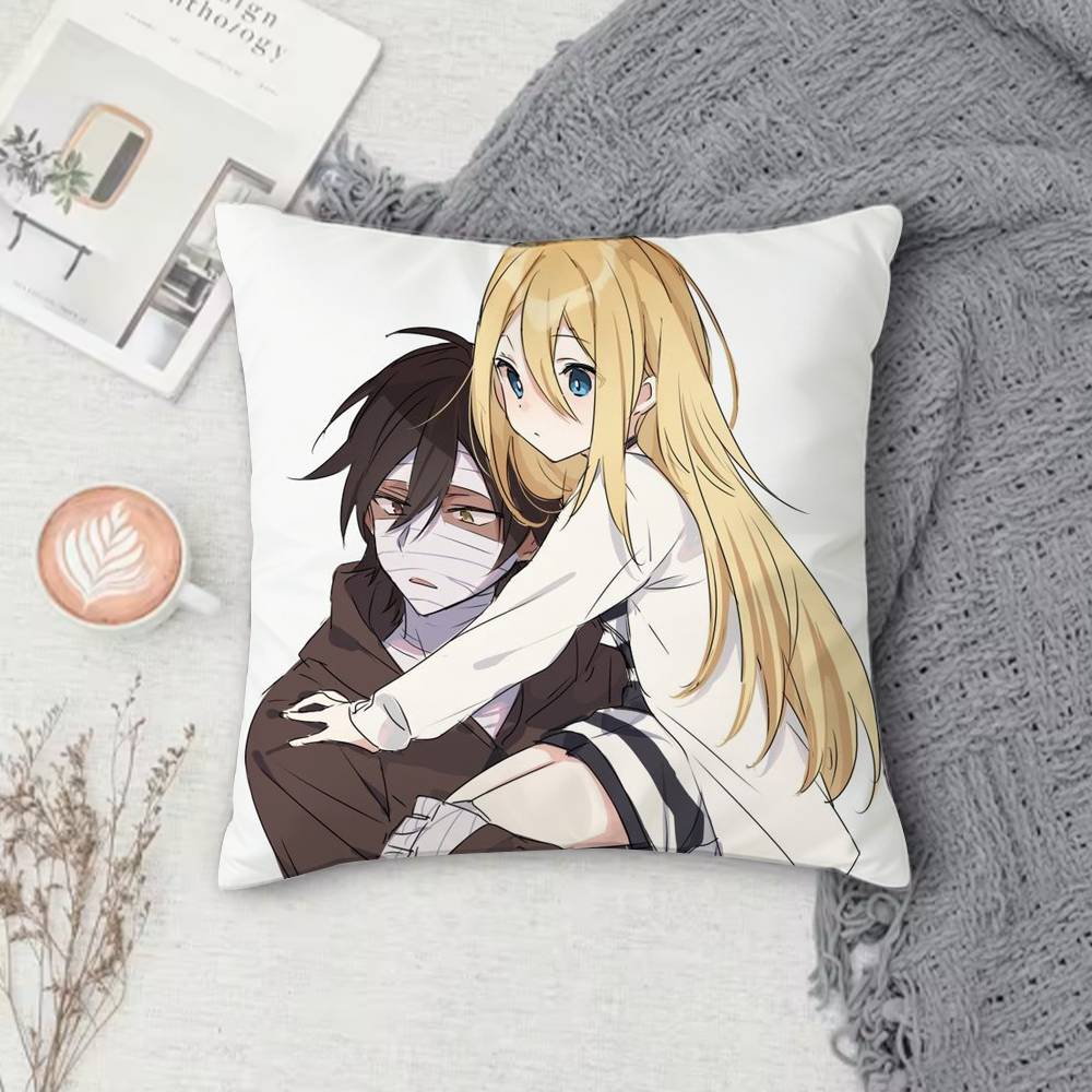 

AAngels of Death Doublesided Printed Square Decorative Cushion Cover for Sofa Living Room Home Decor 30x30 cm