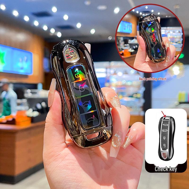Compatible with Porsche Macan New Energy Key Case 2024/2025 Macan4 Jinchi EV Metal Shell