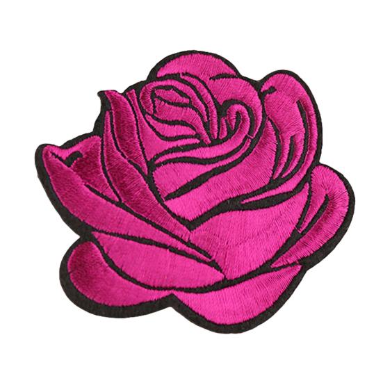 Lachepper Rose Badge Iron On Patch Decoration Flower Bag Hat Applique Clothing Accessory Accessories