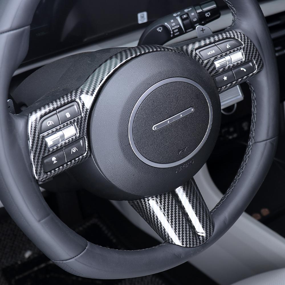 2PCS Car Steering Wheel Switch Button Trim Panel Frame Cover For Hyundai Tuscon NX4 2026 LHD RHD