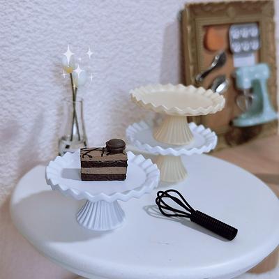 1 Stück Puppenhaus Mini Drehteller Kuchendekoration Drehteller Spielzeugmodell Puppenhaus Möbel Dekoration Puppenhaus Ornamente Zubehör