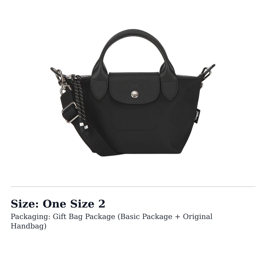 LONGCHAMP Le Pliage Energy Canvas Handbag Mini Women's Black L1500HSR001