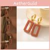 Geometric Trendy Fall Earrings 2023 Stylish Resin Square Design