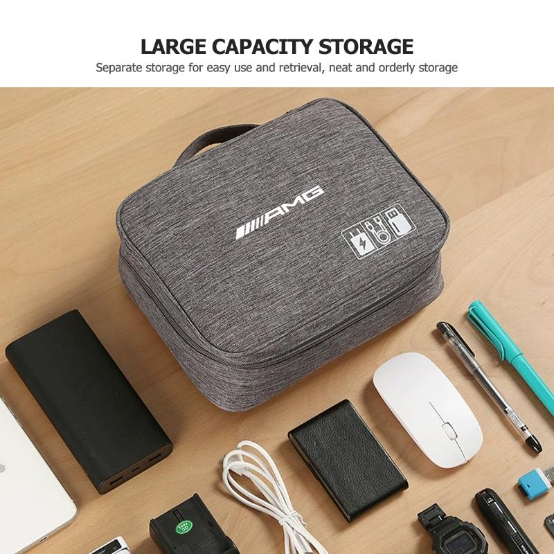 2025 Hot Car Data Cable Storage Case USB Hard Drive Protection Bag For Mercedes Benz AMG A B C E S G Class A180 CLK CLA GLE GLC