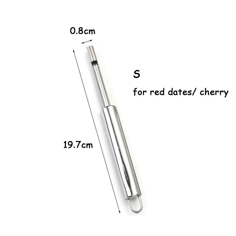 1/4PCS Stainless Steel Fruit Corer Red Dates Cherry Apple Pear Corer Fruit Seed Core Remover Slicer Knife Fruit Vegetable Tools