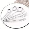36-Pieces Silverware Mirror Polished Dinnerware 18/0 Stainless Steel Cutlery Set For Home Kitchen Party Hotel Restaurant Wedding Service for 6