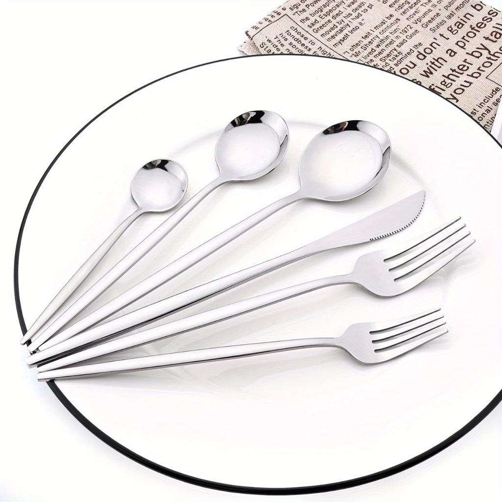 36-Pieces Silverware Mirror Polished Dinnerware 18/0 Stainless Steel Cutlery Set For Home Kitchen Party Hotel Restaurant Wedding Service for 6