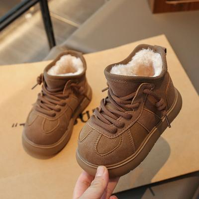Girls Snow Boots 2025 Winter New Children's Cotton Shoes Kapibara Big Head Piled Thickened Non-slip Bread Shoes