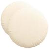Seat Cushion Set 2 Pcs Cream Ø50 X 19 Cm Corduroy Fabric