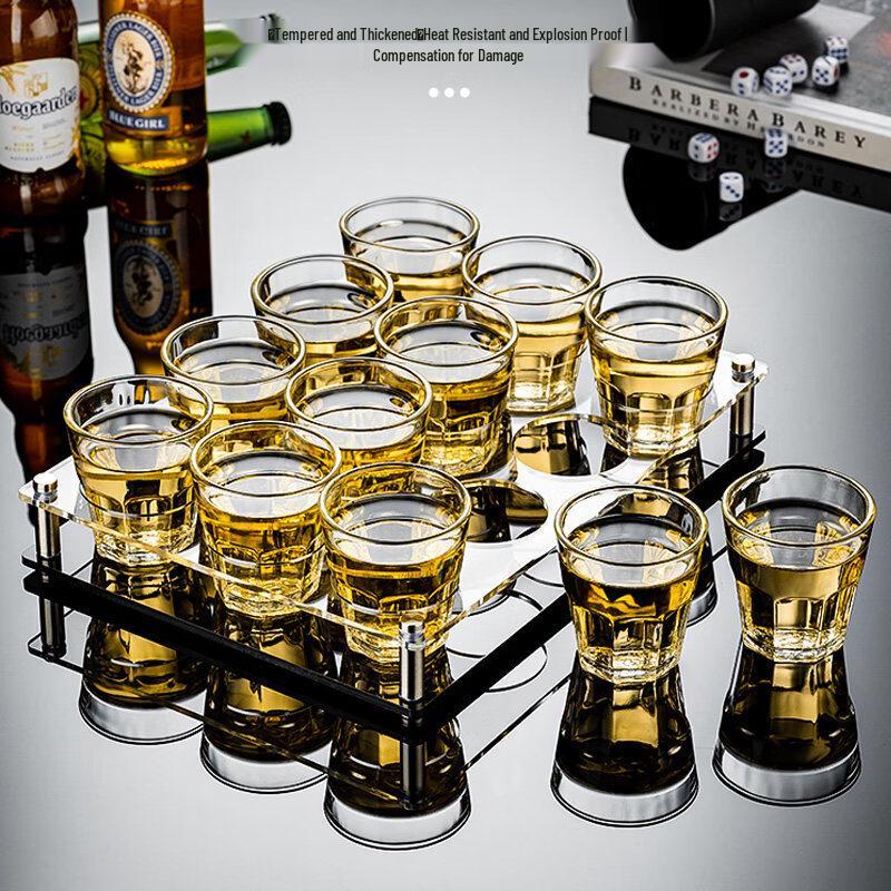 ZISIZ Gehärtetes Glas Bierbecher Set