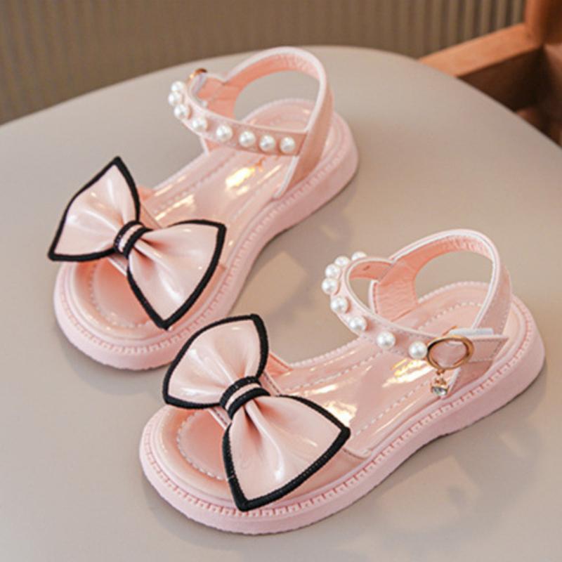 Girls' sandals summer Korean version soft soled princess shoes, big children, little girls, baby students' beach shoes