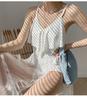 2025 Korean Style Women's One-Piece Swimsuit - Slimming, Conservative, Belly-Concealing, Small Chest Support, Sexy Solid Color Design