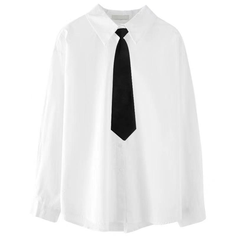 

Преппі-уніформа JK: Багатошаровий в язаний жилет та біла сорочка, комплект з двох предметів, жіночий корейський стиль, універсальний для весни та осені. S