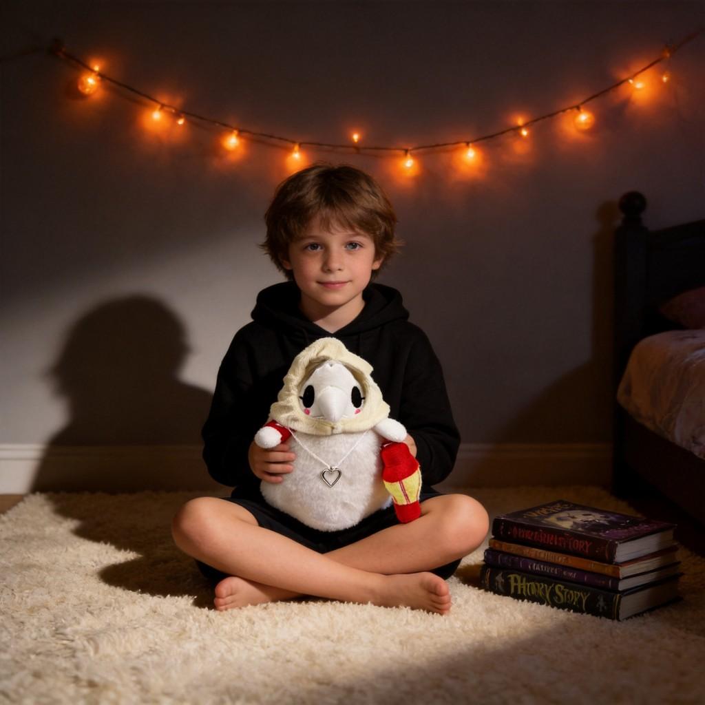 Peluche Medico della Peste Con Caratteristiche Luminescenti al Buio Per Decorazione di Halloween e Collezionisti