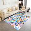 Bluey's Soccer Fun Customized Name Floor Rug Office Rug Suitable for Bedrooms Playrooms Kitchen Dormitory Anti-slip Rug Decorate Offices