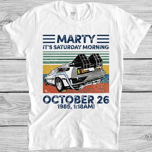 Marty Mcfly Doc Emmett Brown Back To The Future Cult Movie Gift T Shirt 4033 S