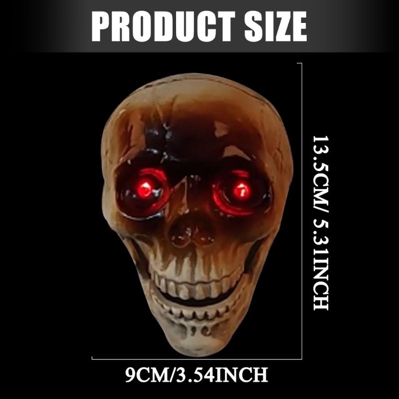 Animated Halloween Decorations Animated Skull Hanging Decorations Scary Haunted Houses Decors for Lawn Yard Decorations