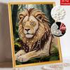 Shiny Pearl Elegant Lion Portrait DIY Painting Creative Bead Art Craft Household Wall Decoration Nice Present For Art Hobbyists Home Decor Items