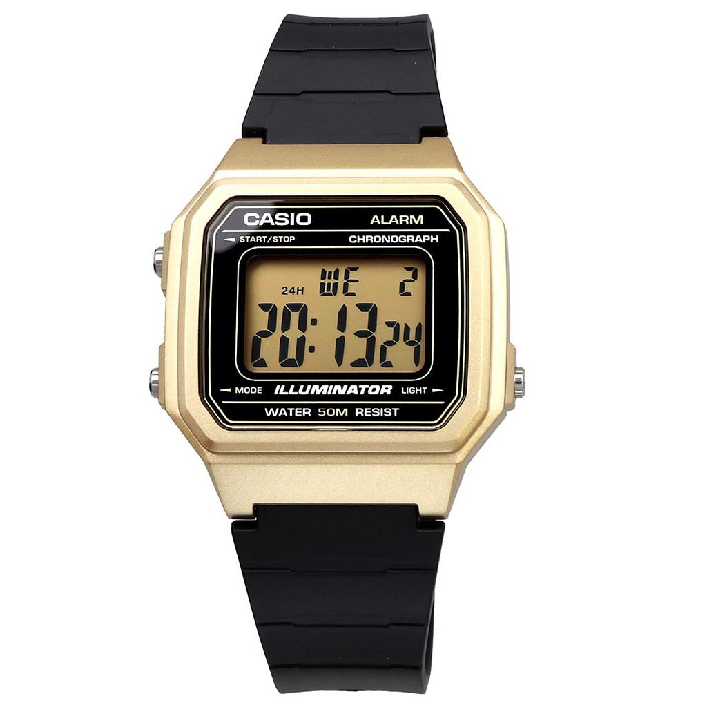 Casio Standard W-217HM-9A Watch Men's Cheap Casio Digital Date Gold Black